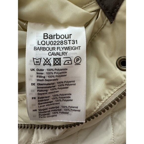 Barbour Flyweight Cavalry Jacket Womens  Lightweight Quilted Full Zip Size US 6 - Picture 9 of 11